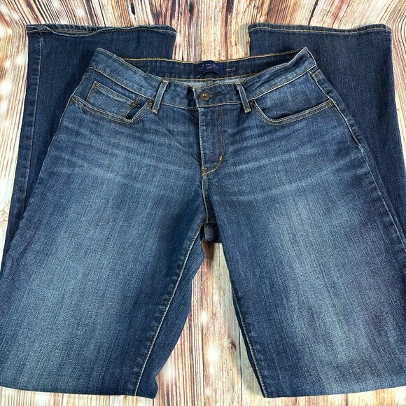 Levi's BOLD CURVE BOOT CUT Sz 10/30 Long Blue Mid Rise Jeans Denim Pants 28X33.5 - Picture 3 of 13